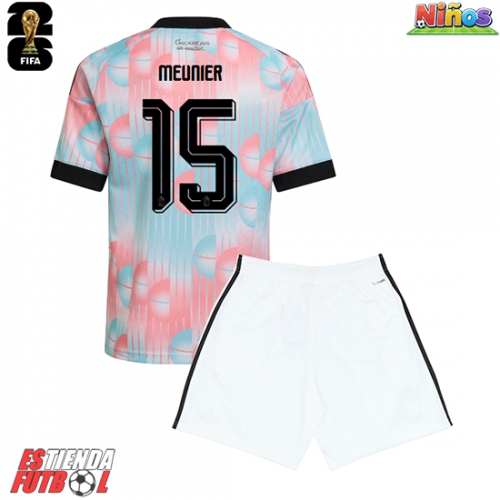 Bélgica Thomas Meunier #15 Segunda Equipación Niños Mundial 2026 Manga Corta (+ Pantalones cortos)